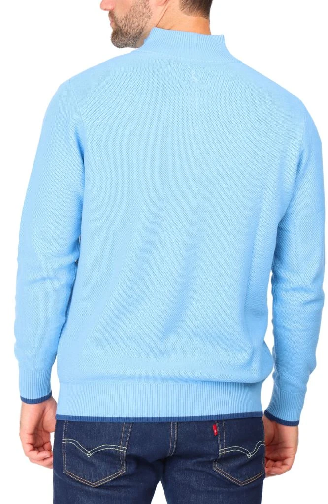 TailorByrd Cotton Textured Waffle Quarter-Zip 4