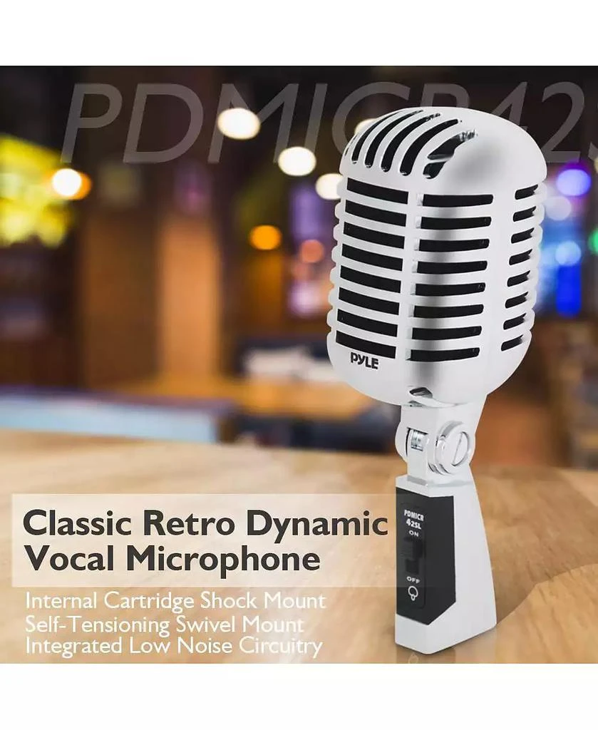 Pyle Classic Retro Dynamic Vocal Microphone – Vintage Style with 16
XLR Cable 7