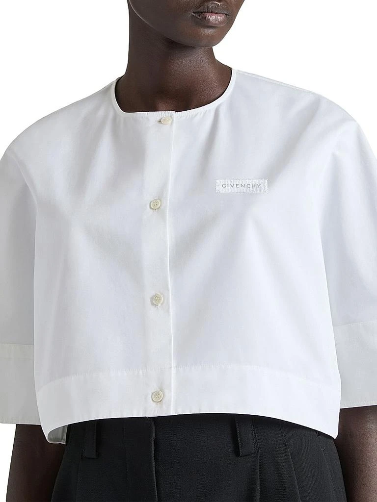 Givenchy Cropped Shirt in Poplin with Gros Grain 5