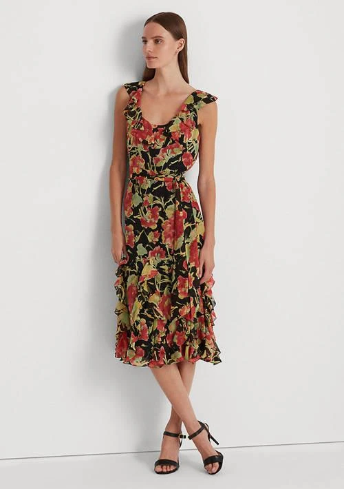 Ralph Lauren Ralph Lauren Floral Crinkle Georgette Dress 1