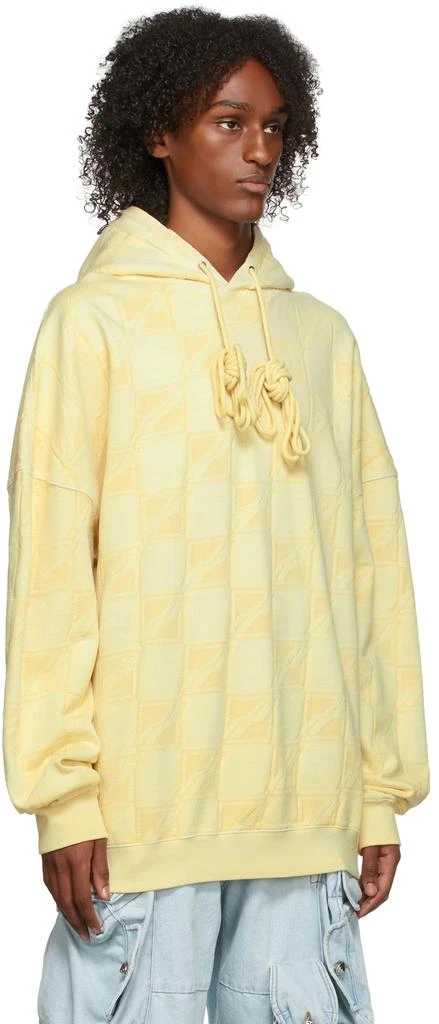 We11done Beige All Over Jacquard Hoodie 2