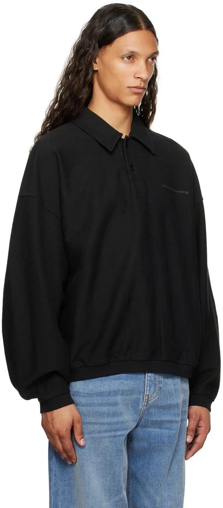 Alexander Wang Black Puffed Logo Oversized Polo 2