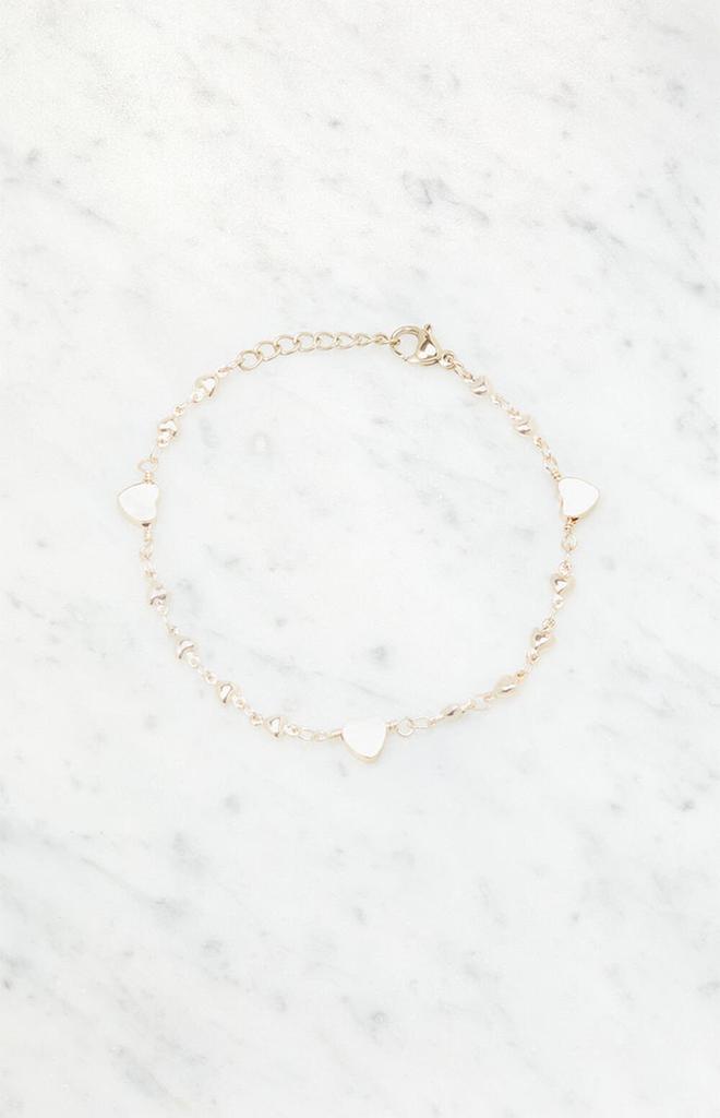 John Galt Gold Heart Charm Bracelet
