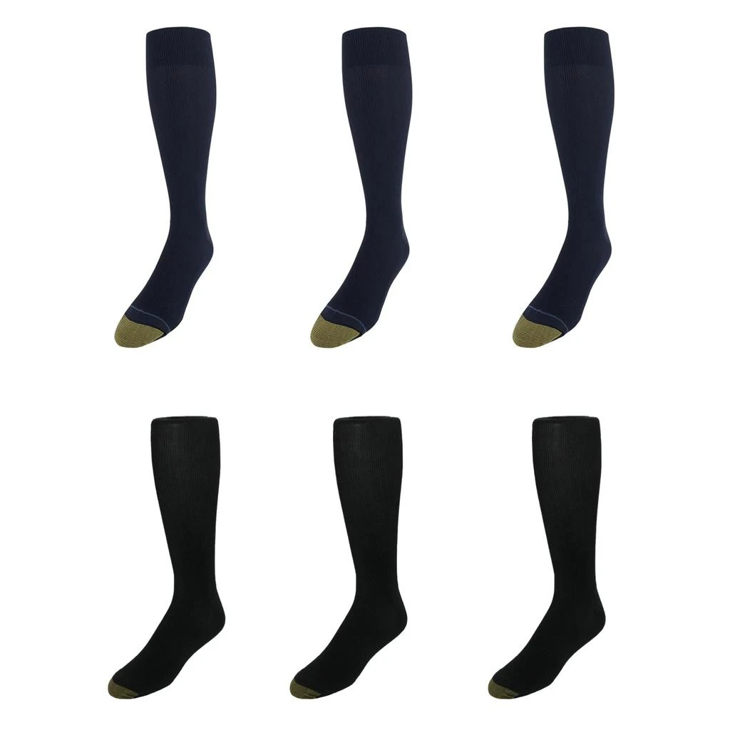 Gold Toe Men's Metropolitan Moisture Control OTC Socks (Pack of 6) 1