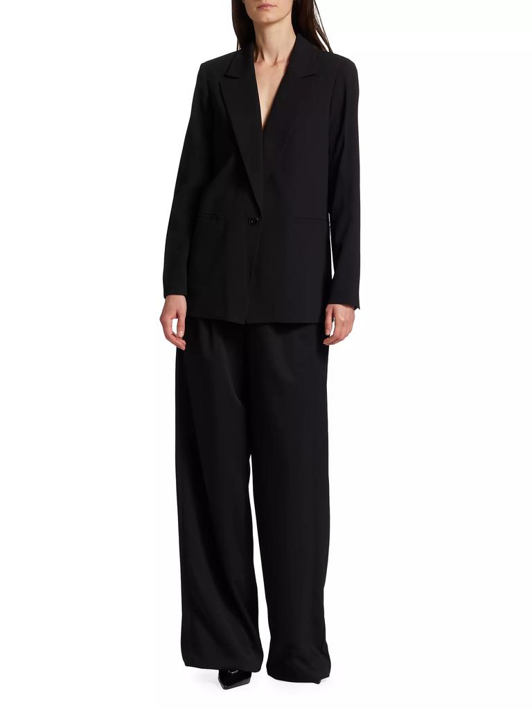 Alice + Olivia Denny Crepe Single-Button Blazer