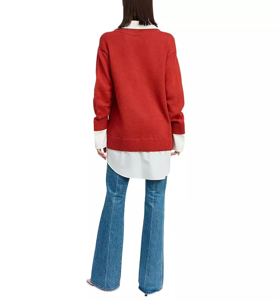 En Saison Women's Colby Mixed Media Sweater Dress 4