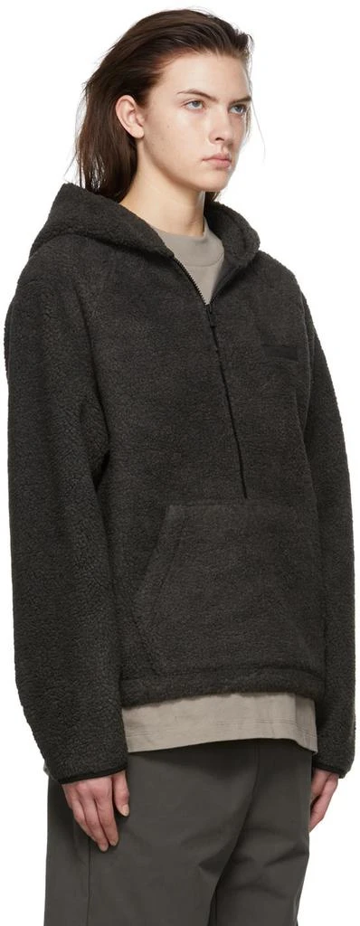 Essentials Black Polyester Hoodie 2