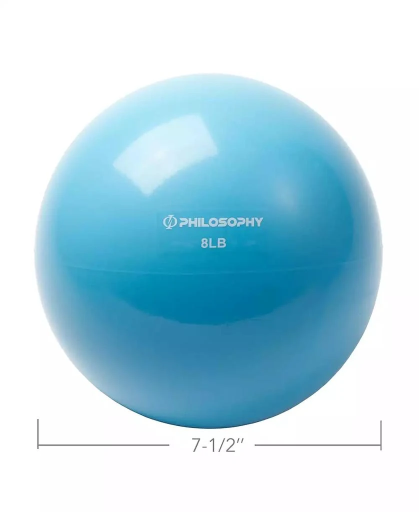 Philosophy Gym Toning Ball, 8 LB, Blue - Soft Weighted Mini Medicine Ball 5