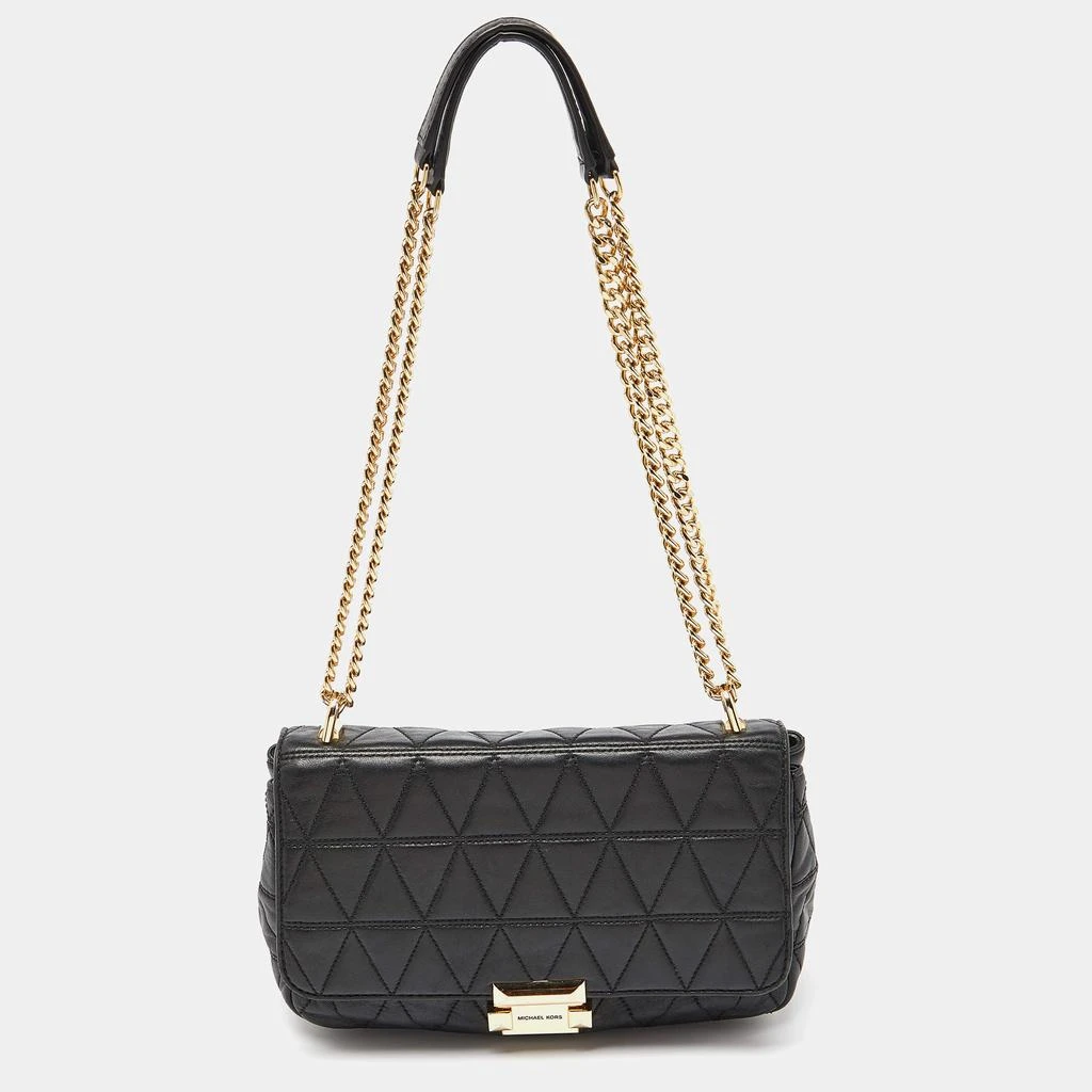 Michael Kors Michael Kors Black Quilted Leather Large Sloan Shoulder Bag 1