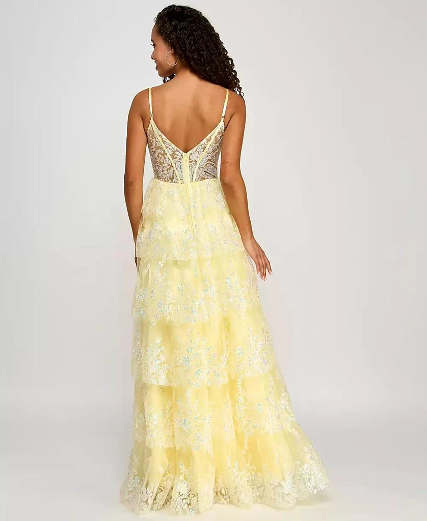 Juniors' Embellished Ruffled Sleeveless Ball Gown, Created for Macy's  On  Sale Now with Up to 61% Off | Discover Exclusive Deals & Savings at  BeyondStyle  Authentic Say Yes juniors|dress|women|dresses with