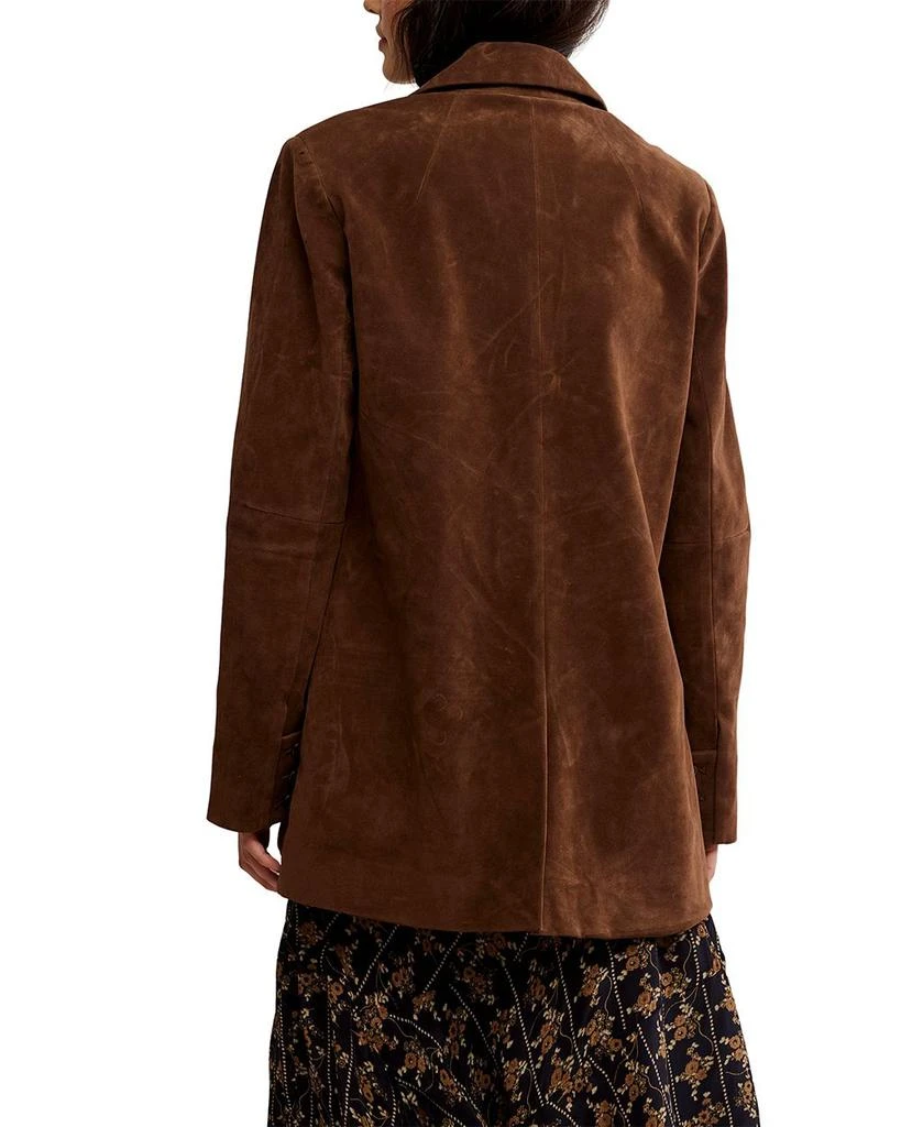 Free People Paper Cut Faux Suede Blazer 3