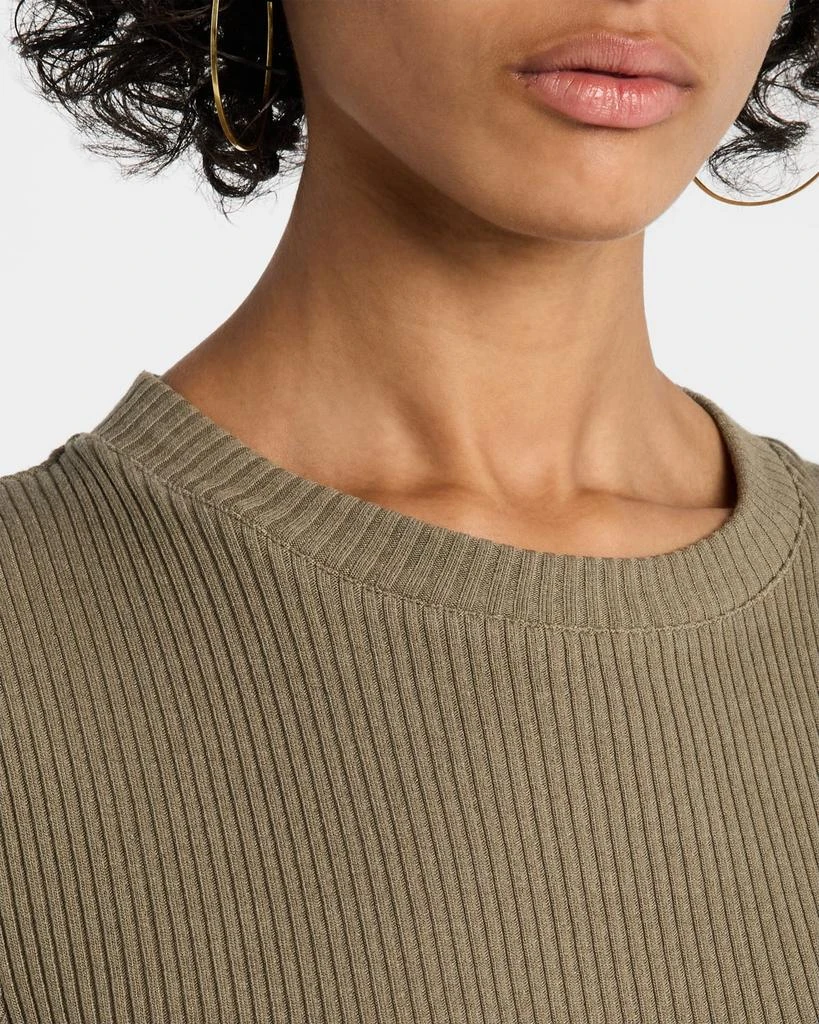 Vince Short-Sleeve Ribbed Midi Dress 5