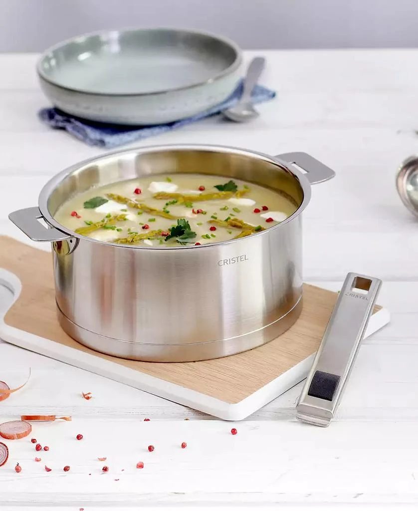 Cristel Stainless Steel 3-Piece Strate Saucepan Set 4