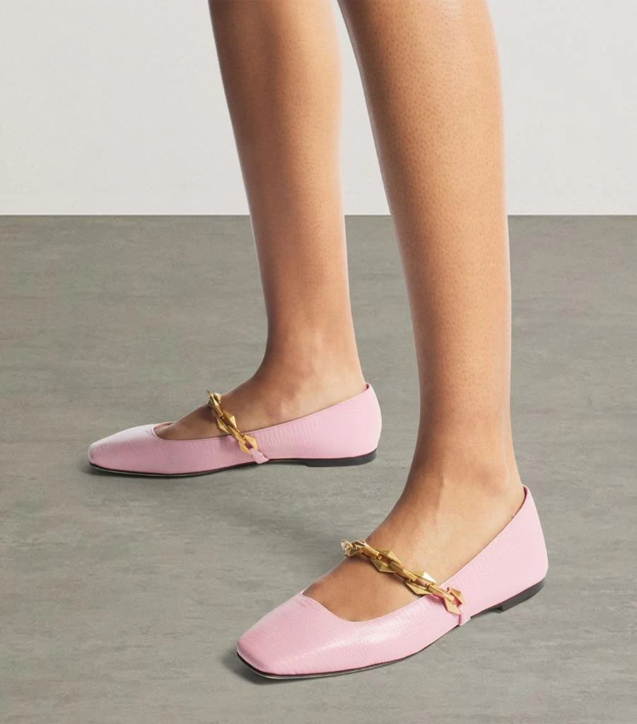 Jimmy Choo Diamond Tilda Leather Ballet Flats 2