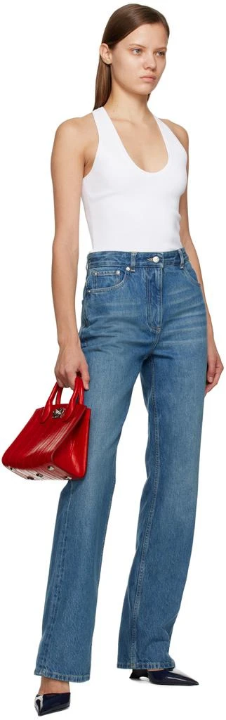 Salvatore Ferragamo Navy Vidya Heels 5