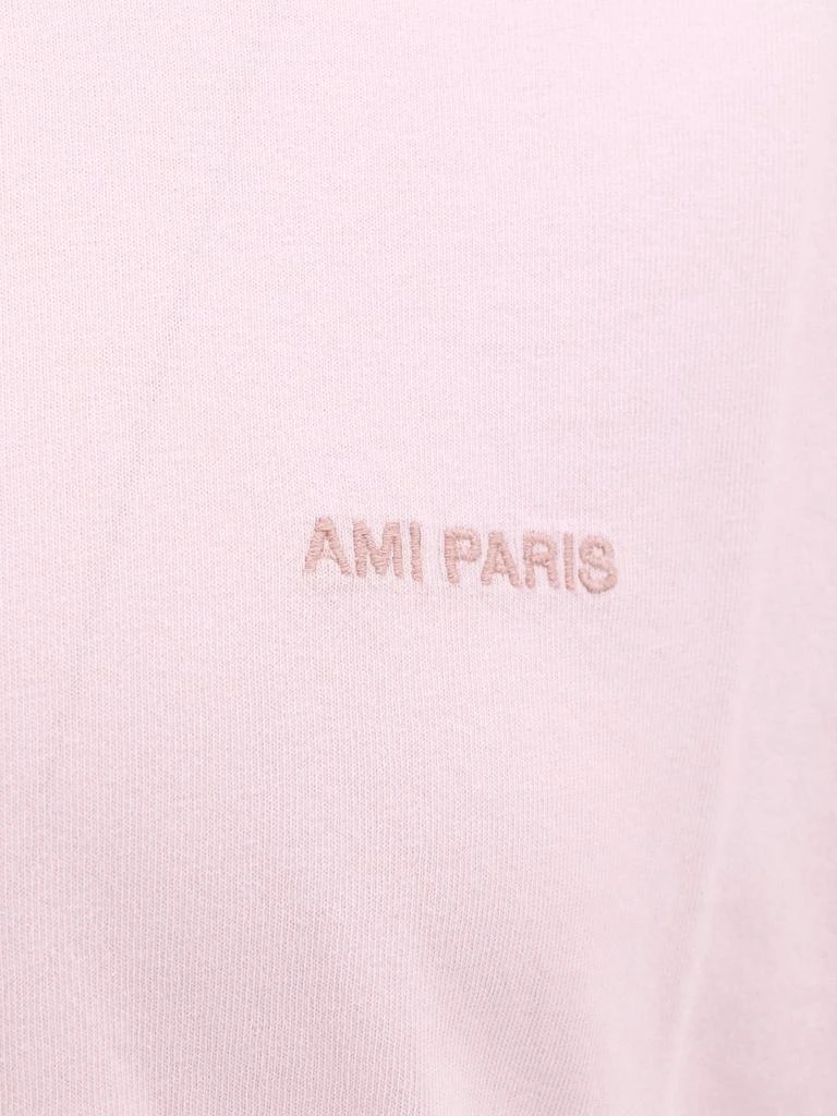 AMI AMI Paris Logo-Embroidered Crewneck T-Shirt 3