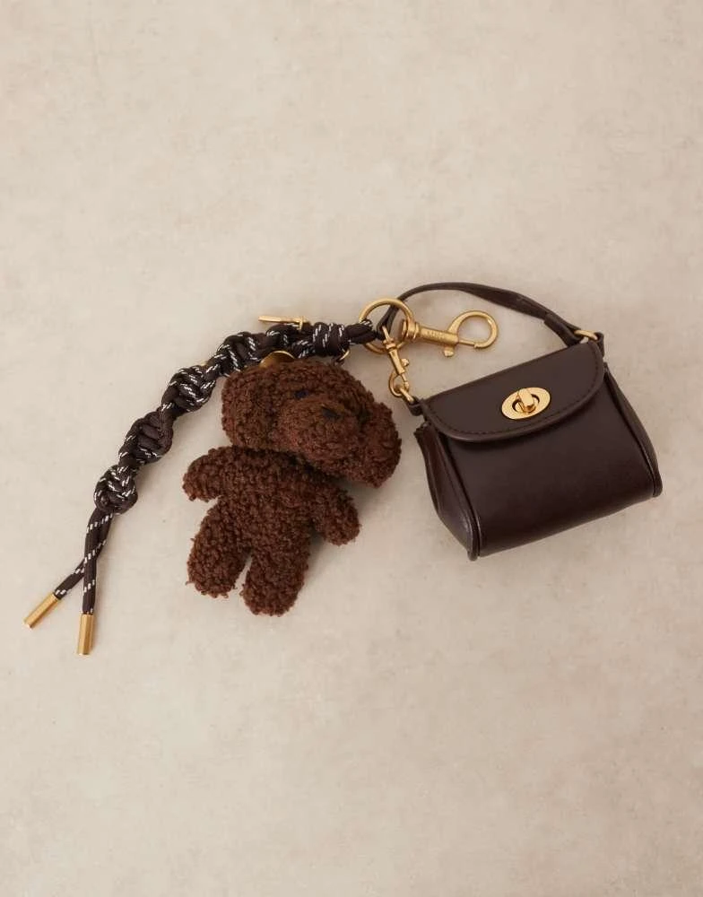 Mango Mango tedy bag charm in dark brown 2