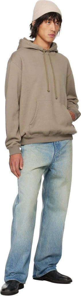 AURALEE Brown Smooth Soft Sweat Hoodie 4
