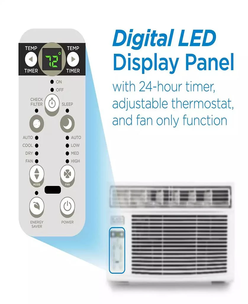 Black & Decker BD12WT6 Window Air Conditioner with Remote Control ,12000 BTU, Cools Up to 550 Square Feet, Energy Efficient, White 4