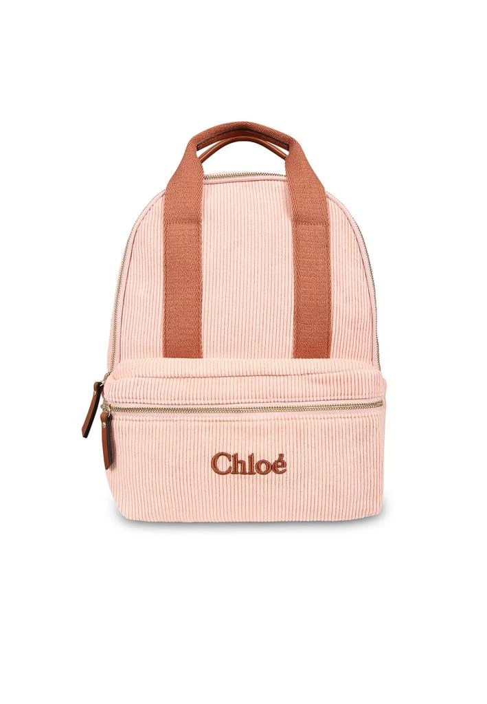Chloé Pink Backpack For Girl With Logo 1