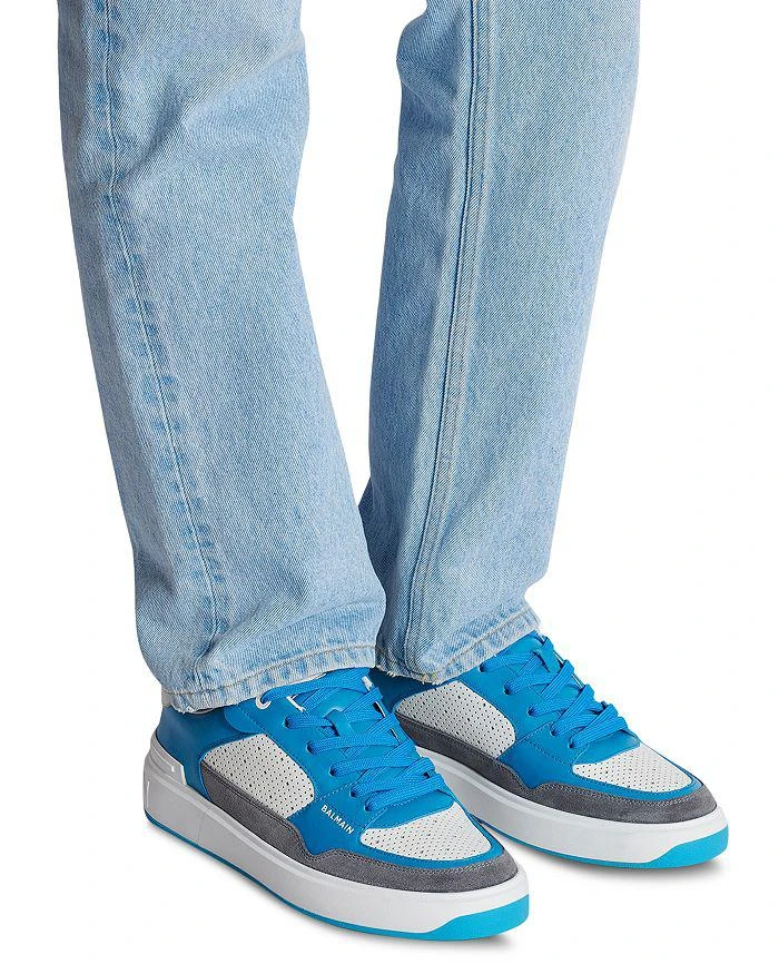 Balmain Men's B Court Flip Leather & Suede Sneaker 2