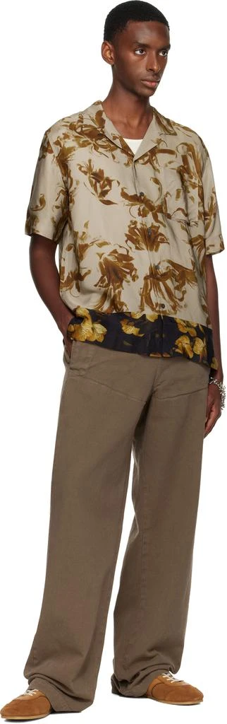 Dries Van Noten Beige Floral Shirt 4