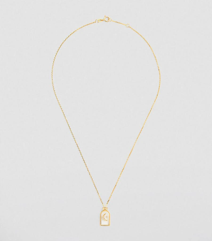 L'ATELIER NAWBAR Yellow Gold and Diamond Biladi Hilal Necklace 2