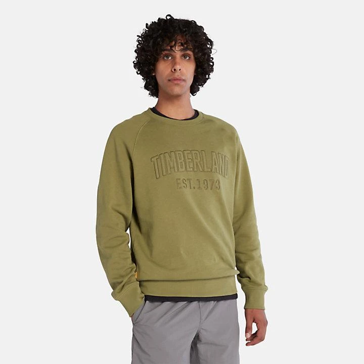 Timberland Modern Wash Logo Sweatshirt for Men in Green 1