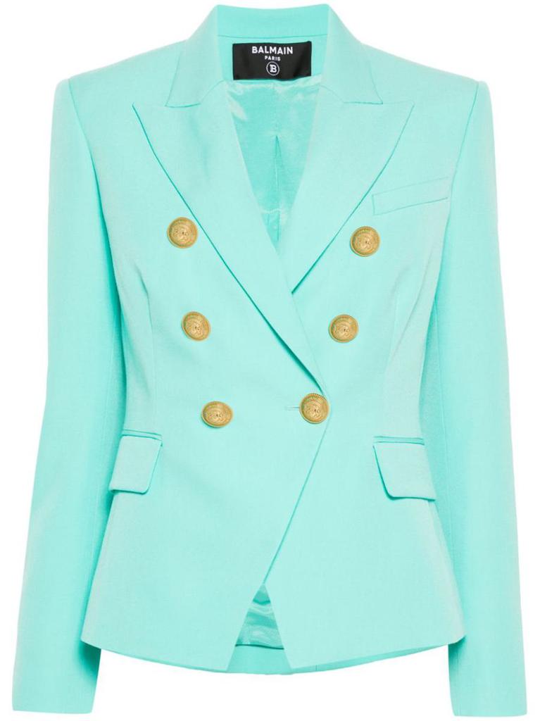 【関税＆送料込み】Balmain Wool Double-Breasted Jacket Balmain Double-breasted Jacket In Wool | italist