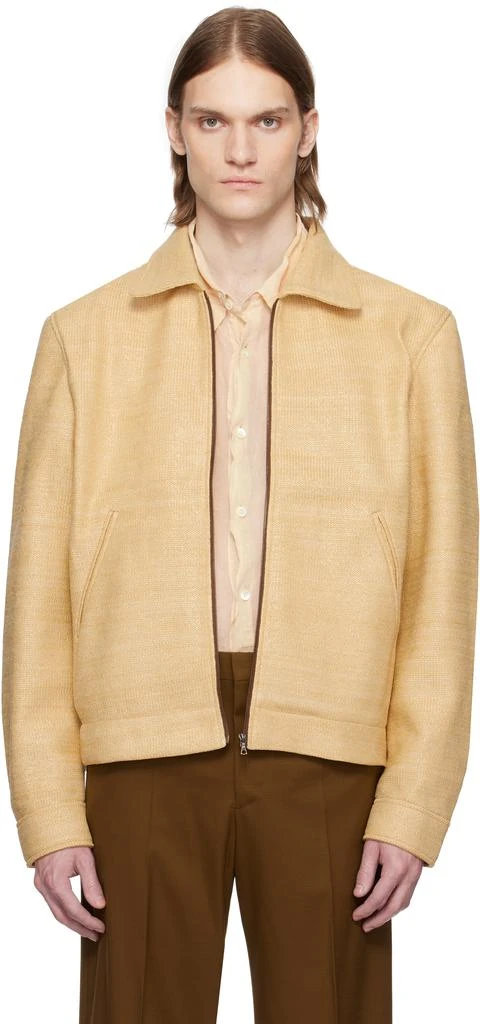 CMMN SWDN Beige Shelby Raffia Jacket 1