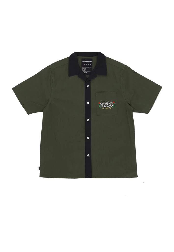 The Hundreds Giles Woven Military Green Men's Short Sleeve Shirt 1