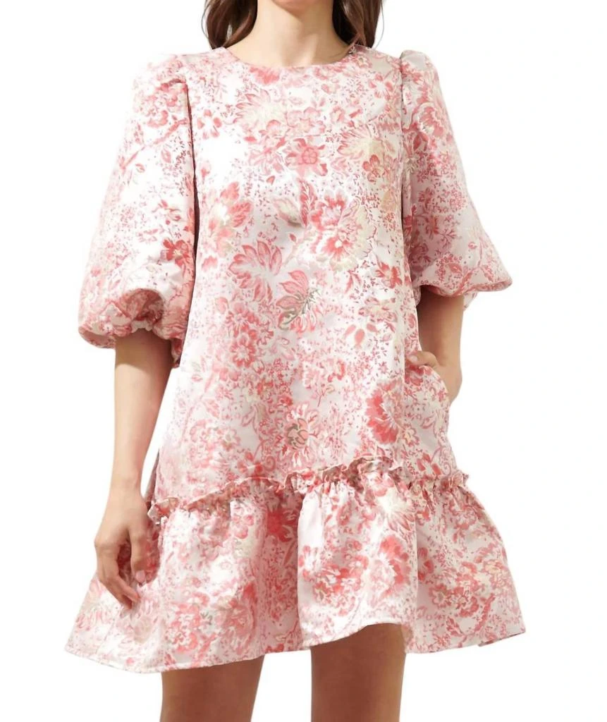 Sugarlips Sugarlips - Lola Jacquard Ruffle Shift Dress 1