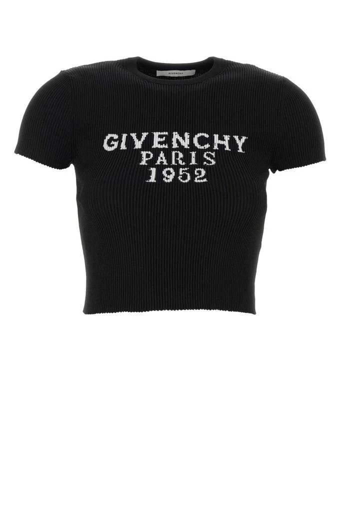 Givenchy Givenchy Paris 1952 Jacquard Cropped Knit Top from Cettire