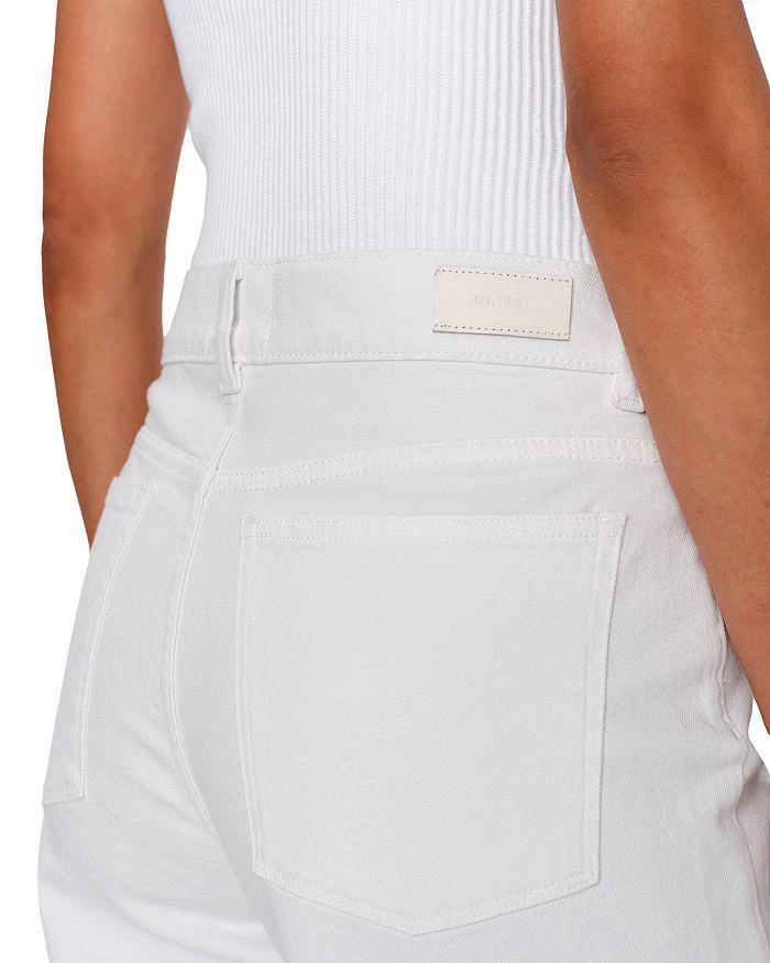 DL1961 DL 1961 Hepburn Mid Rise Wide Leg Jeans in White 4