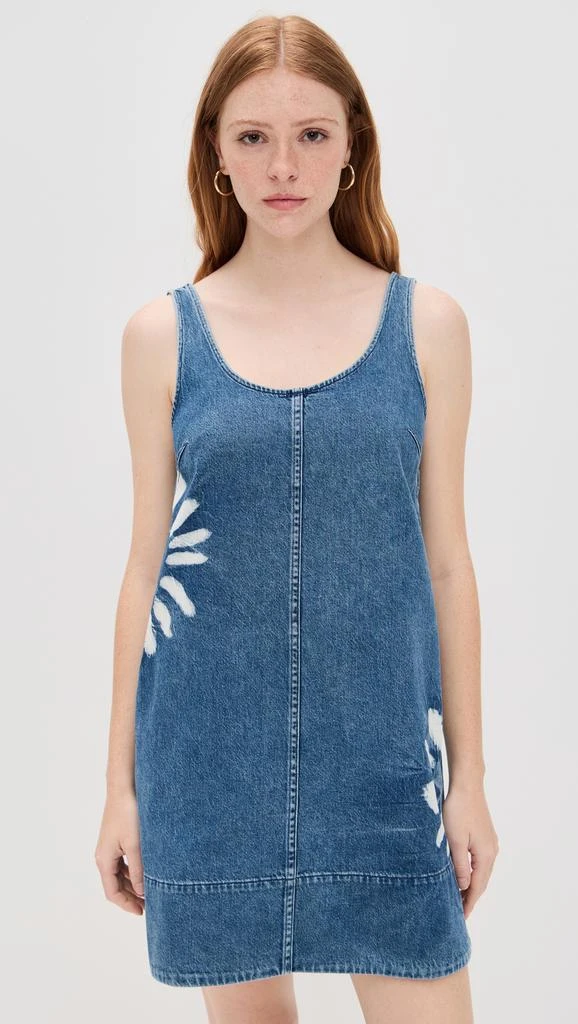 Madewell Minimal Denim Shift Dress In Shibori 6