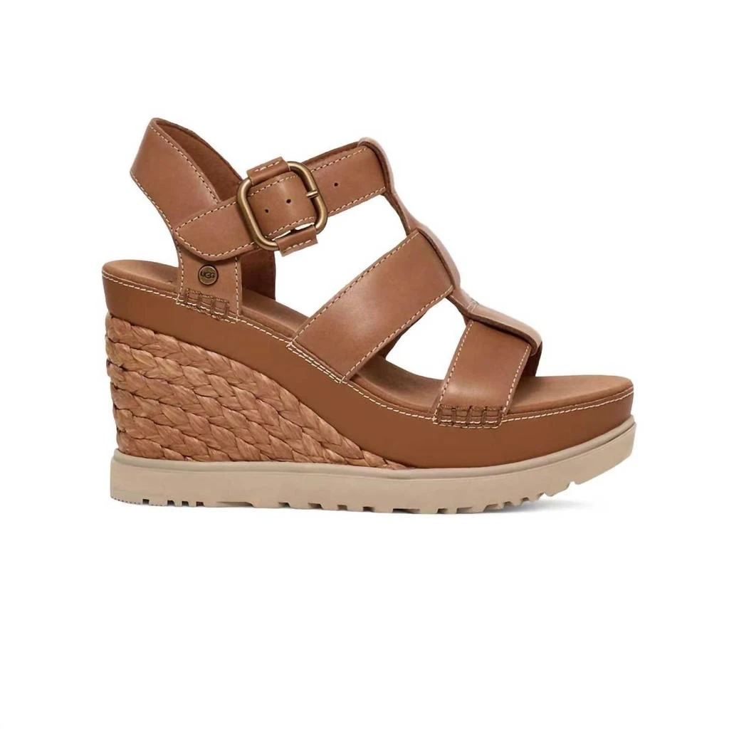 UGG Women's Abbot Strap Sandals In Cognac Brown 1