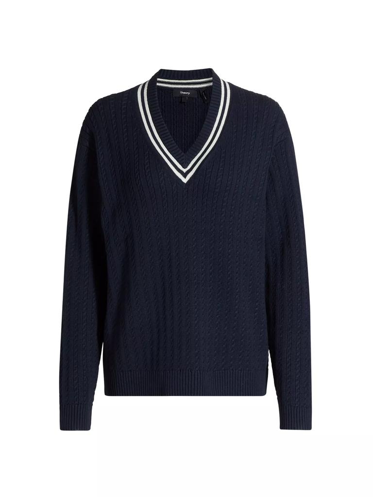 Theory Tennis Cotton-Cashmere Sweater