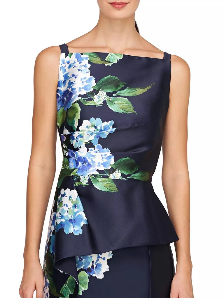Kay Unger Barbara Hydrangea Mikado Walk-Thru Gown 5