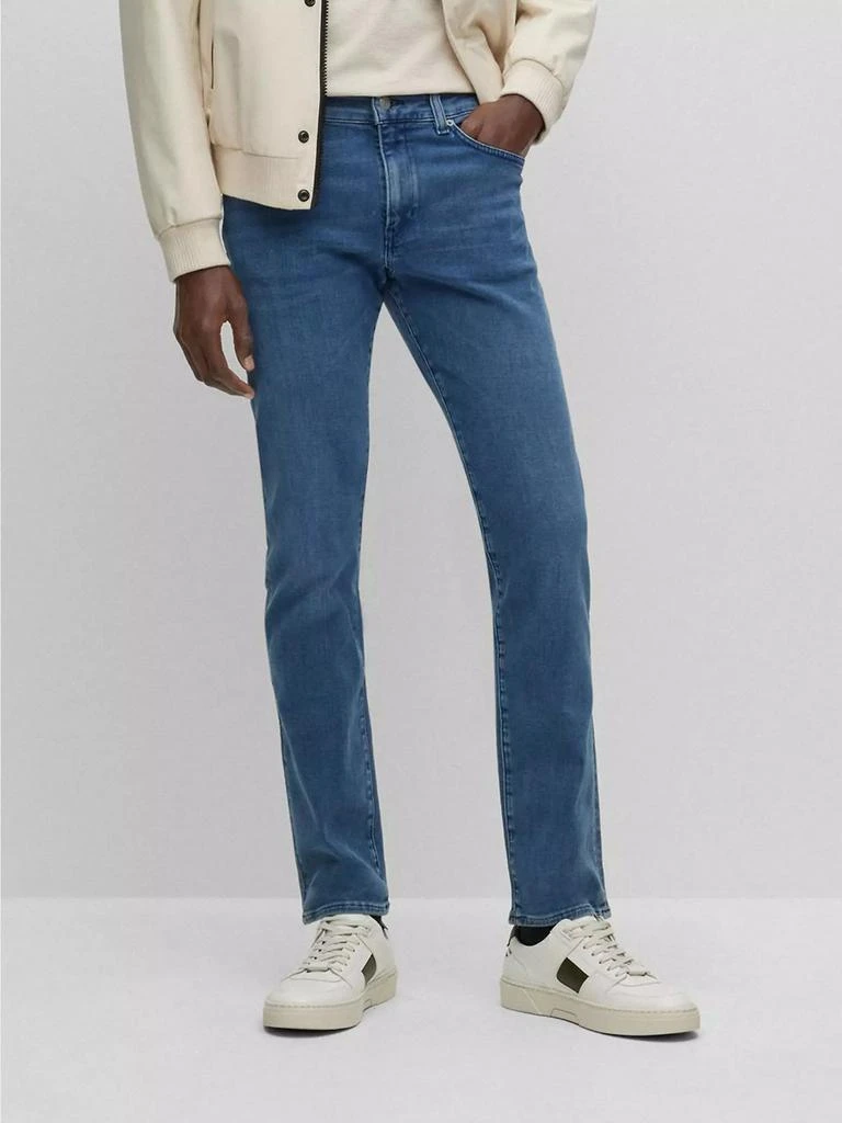 Hugo Boss Slim-Fit Jeans in Italian Cashmere-Touch Denim 2