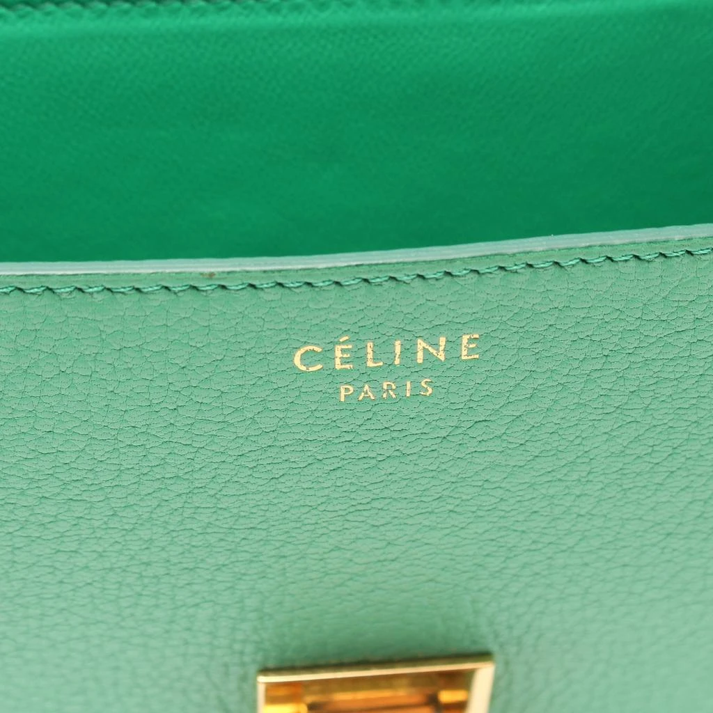 Celine Classic Box Medium Shoulder Bag Leather Light Green 4