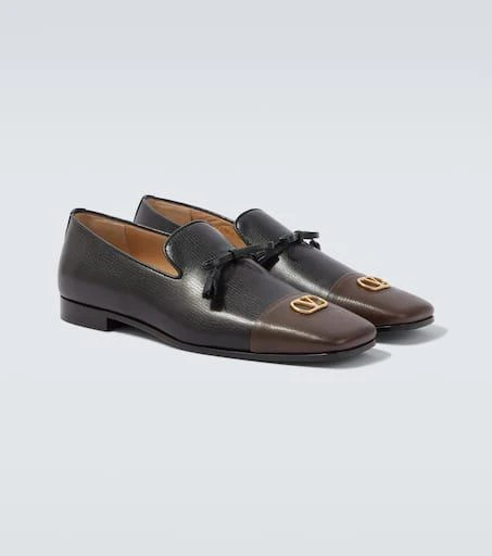 Valentino Babouchoes VLogo leather loafers 5