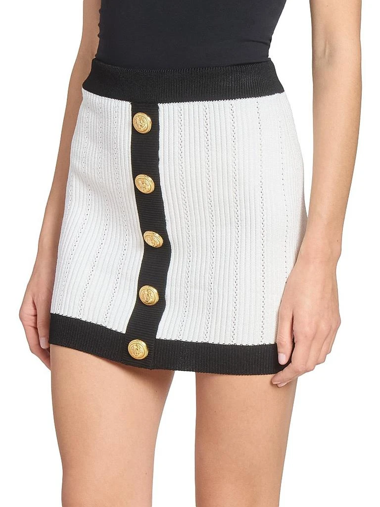 Balmain Torsade Knit Miniskirt 3