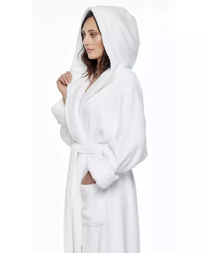 ARUS Women's Ankle Length Hooded Low Twist Soft Turkish Cotton Bathrobe 1