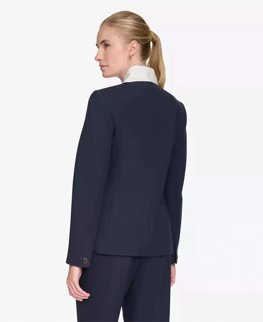 Tommy Hilfiger Women's Contrast Stand-Collar Blazer 2