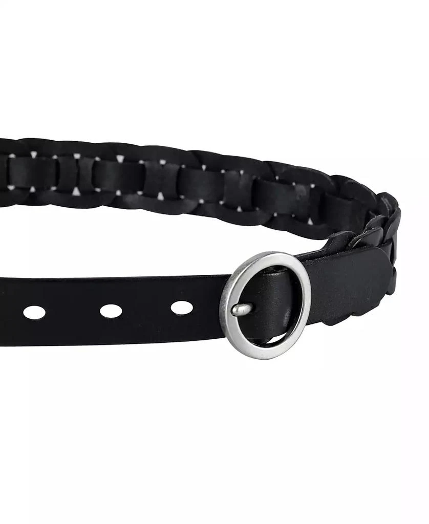 Tommy Hilfiger Women's Woven Leather Linked Casual Belt 5