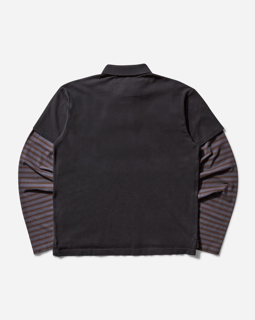 Shop Men's Double Sleeve Polo T-Shirt Black on Sale at