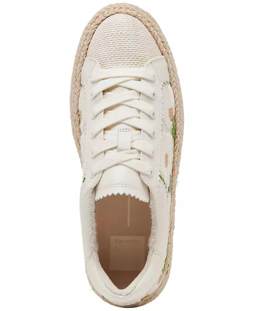 Dolce Vita Women's Azalia Floral Crochet Espadrille Lace-Up Sneakers 4