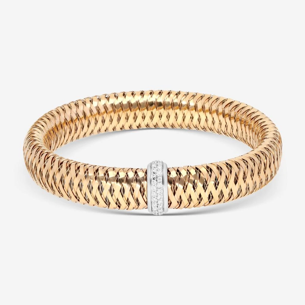 Roberto Coin Roberto Coin Primavera 18K Rose & White Gold Diamond Bangle Bracelet 557717AHBAX0 1