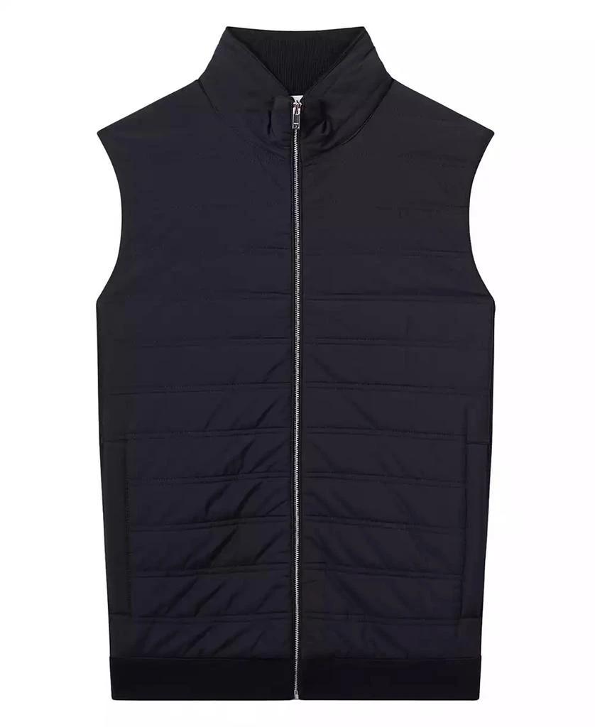 REISS Men
s Hybrid Quilt and Knit Zip-Through Gilet 5