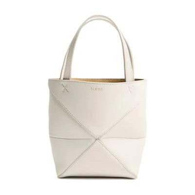 Loewe Mini Puzzle Fold tote in soft grained calfskin 1